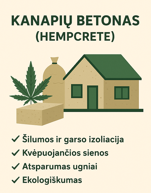 Kas yra kanapių betonas?