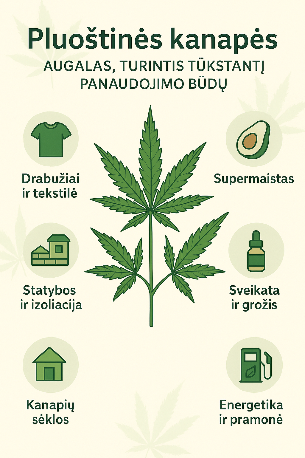 Pluoštinės kanapės ir jų panaudojimo galimybės